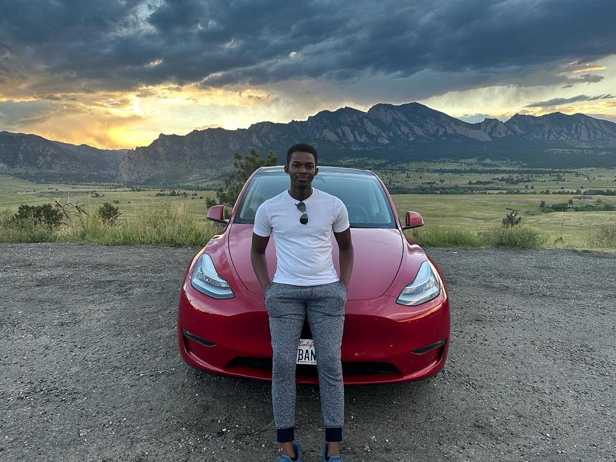 Daniel Addo on a road trip to Colorado