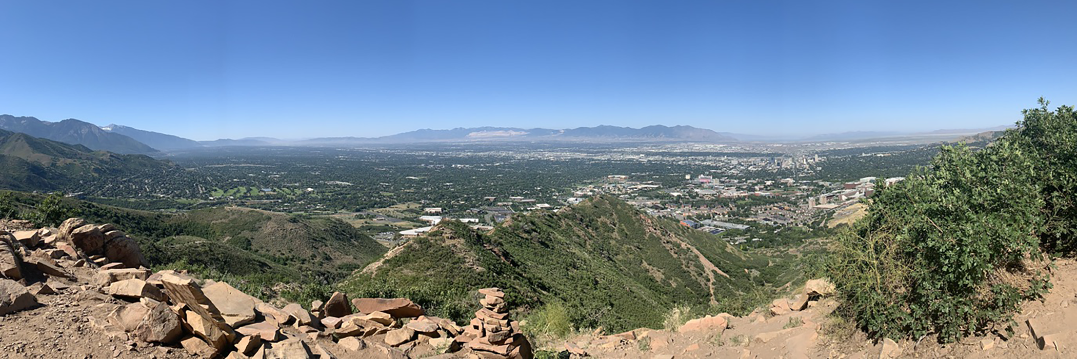 View of Salt Lake Valley from the mountains