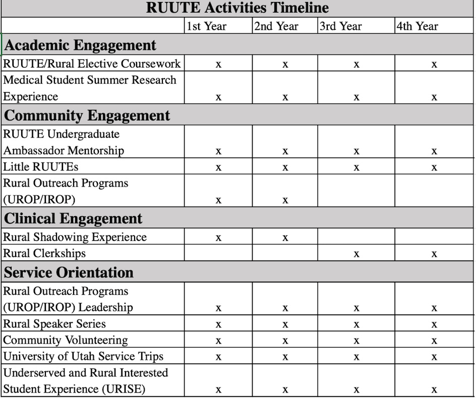 RUUTE timeline