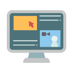 Online Course White icon
