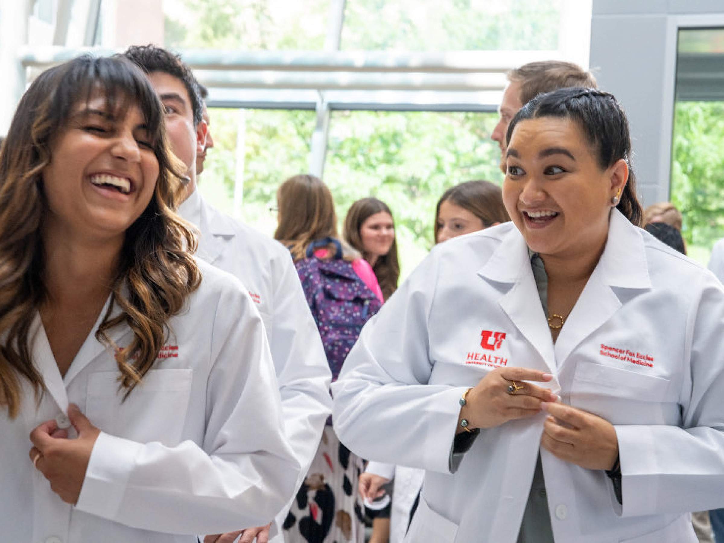 Students putting on their White Coats