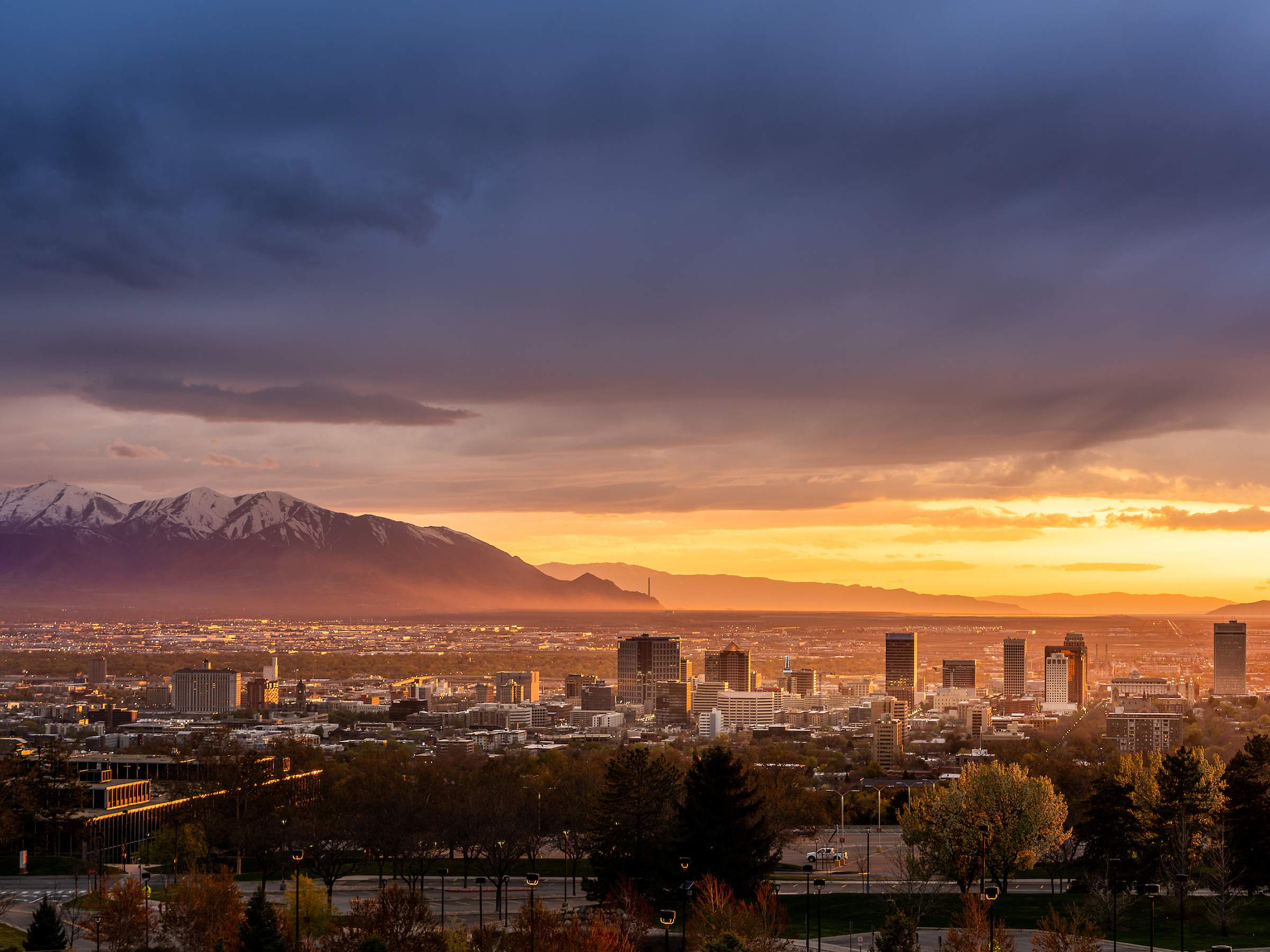 Sunrise view of University of Utah campus