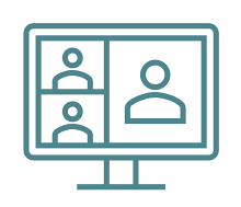 Clip art virtual meeting screen