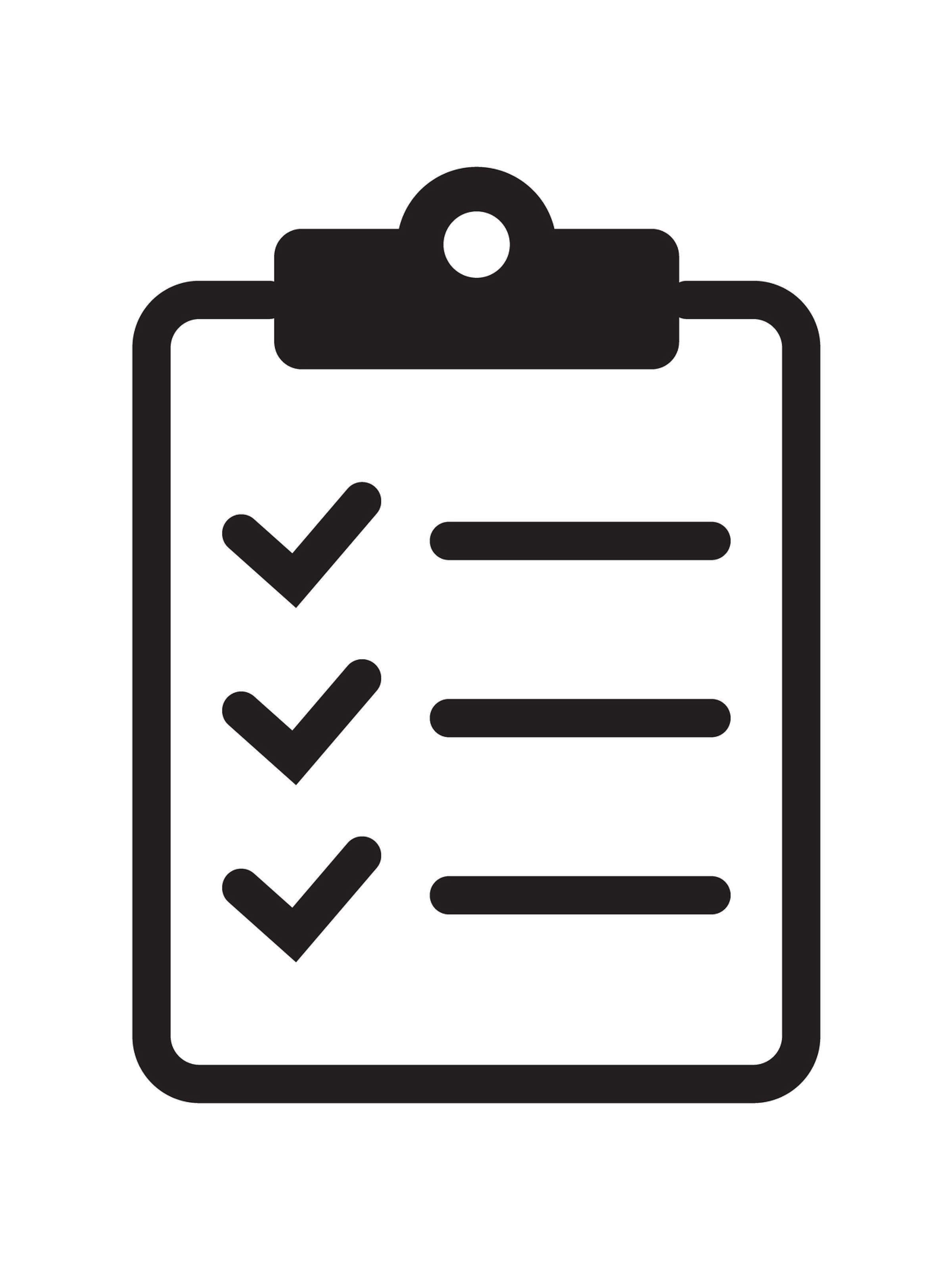 Illustration of a clipboard checklist