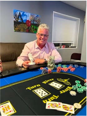 Man at poker table