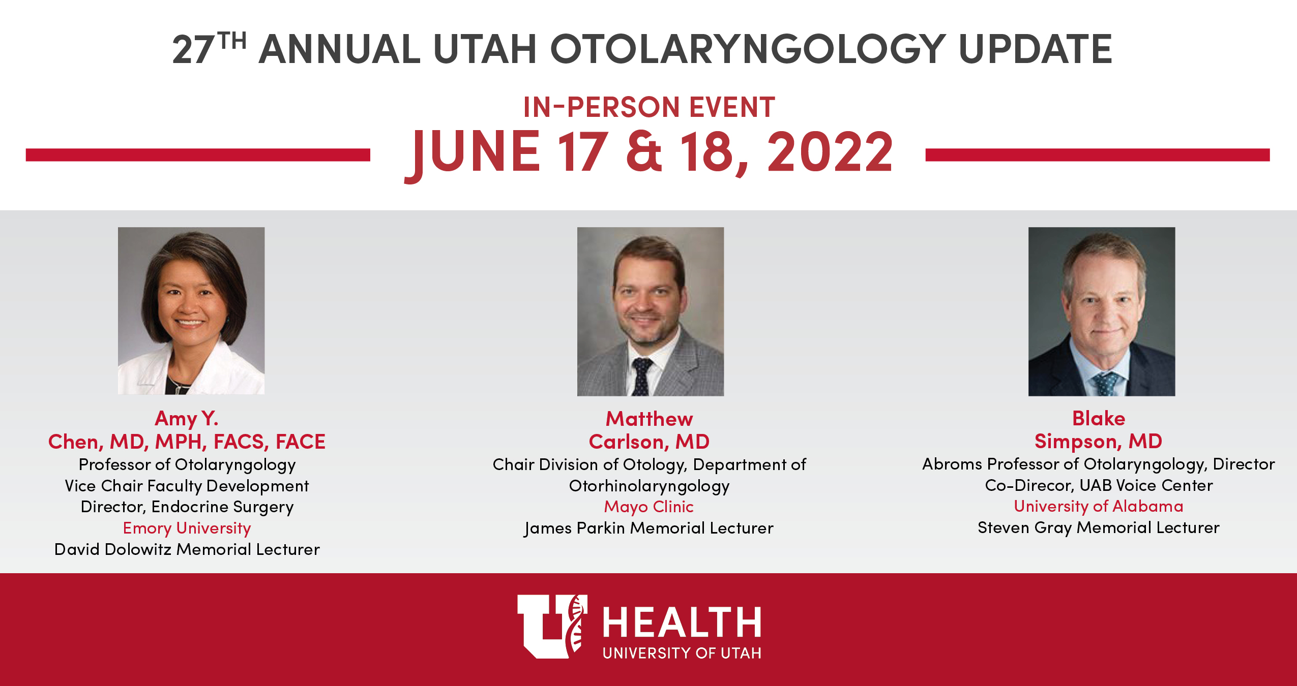 27th annual utah otolaryngology update