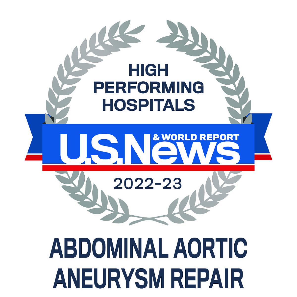 U.S. News and World Report High Performing Abdominal Aortic Aneurysm