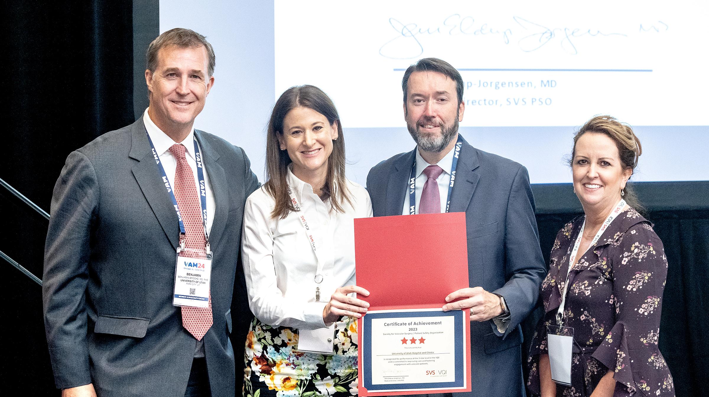 faculty receiving VQI 3-star award