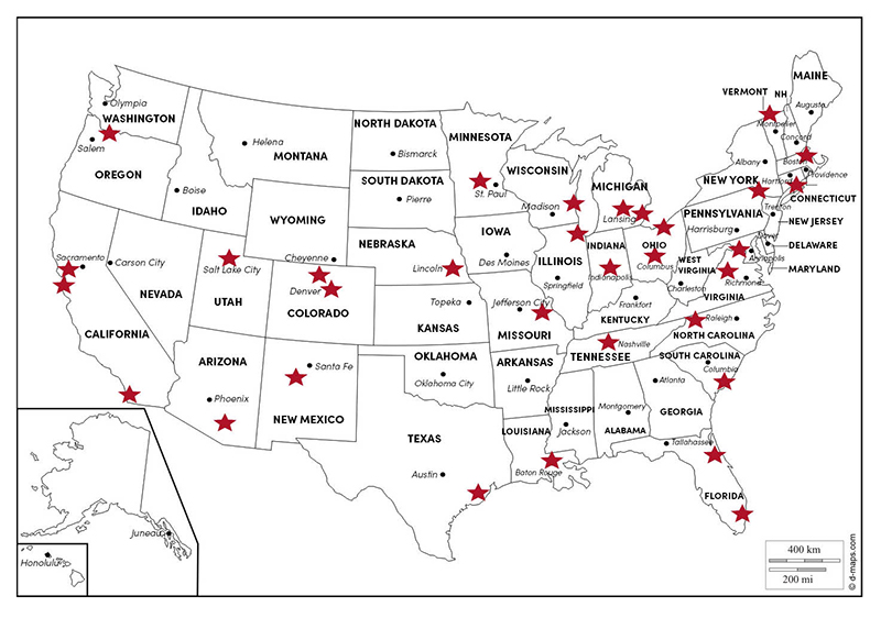 map of residency matches