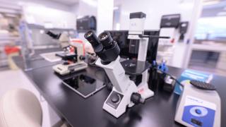 lab with microscope