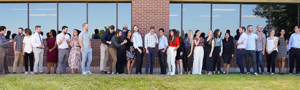 Faculty, researchers, and staff outside Huntsman Mental Health Institute at 501 Chipeta Way