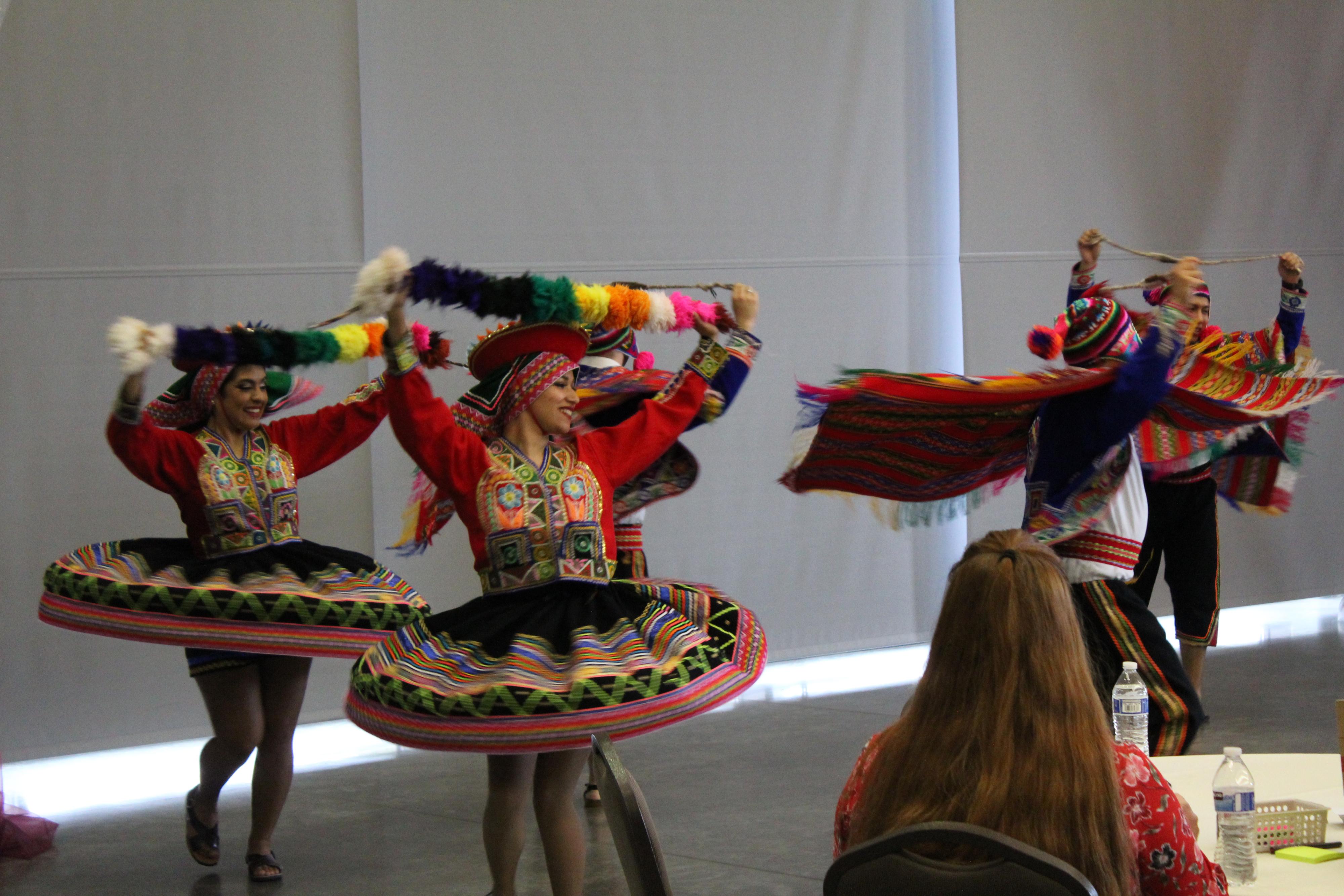 A Latin American cultural group performs