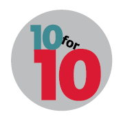 10 for 10 logo