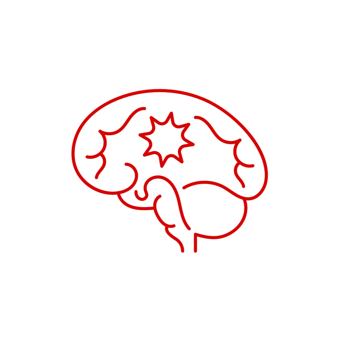 PTE icon of a brain