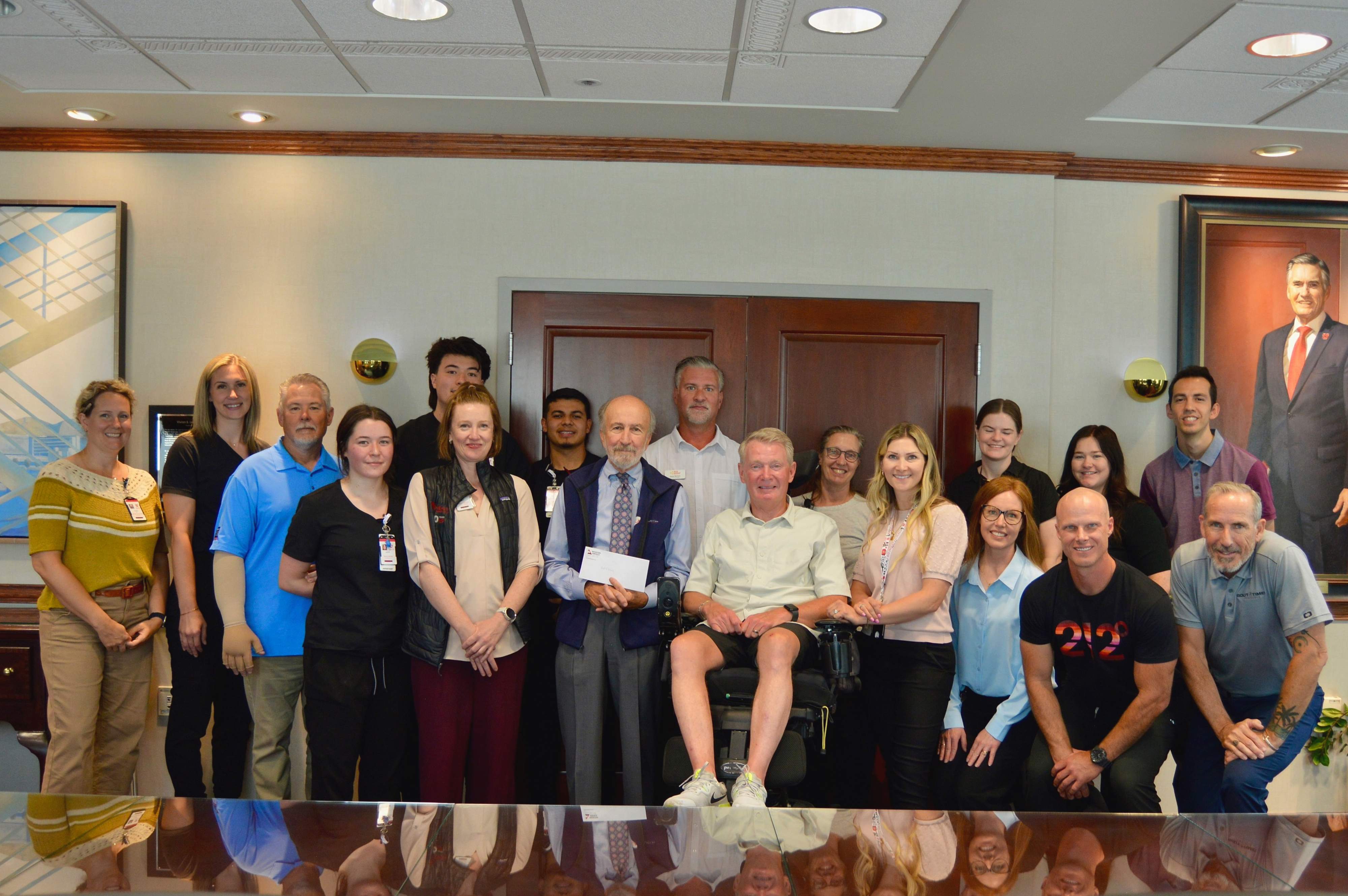 Alan Alderman, ALS Clinic team, and 212 Fitness team