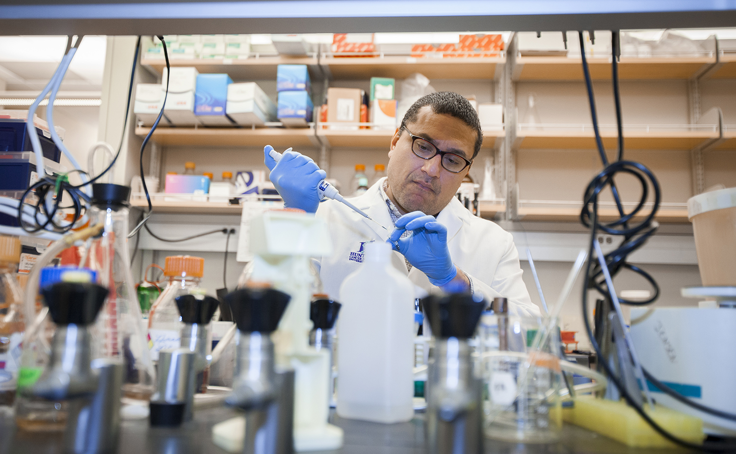 Dr. Cheshier in his lab