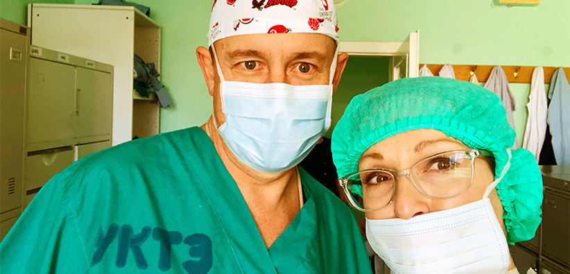 Two doctors selfie