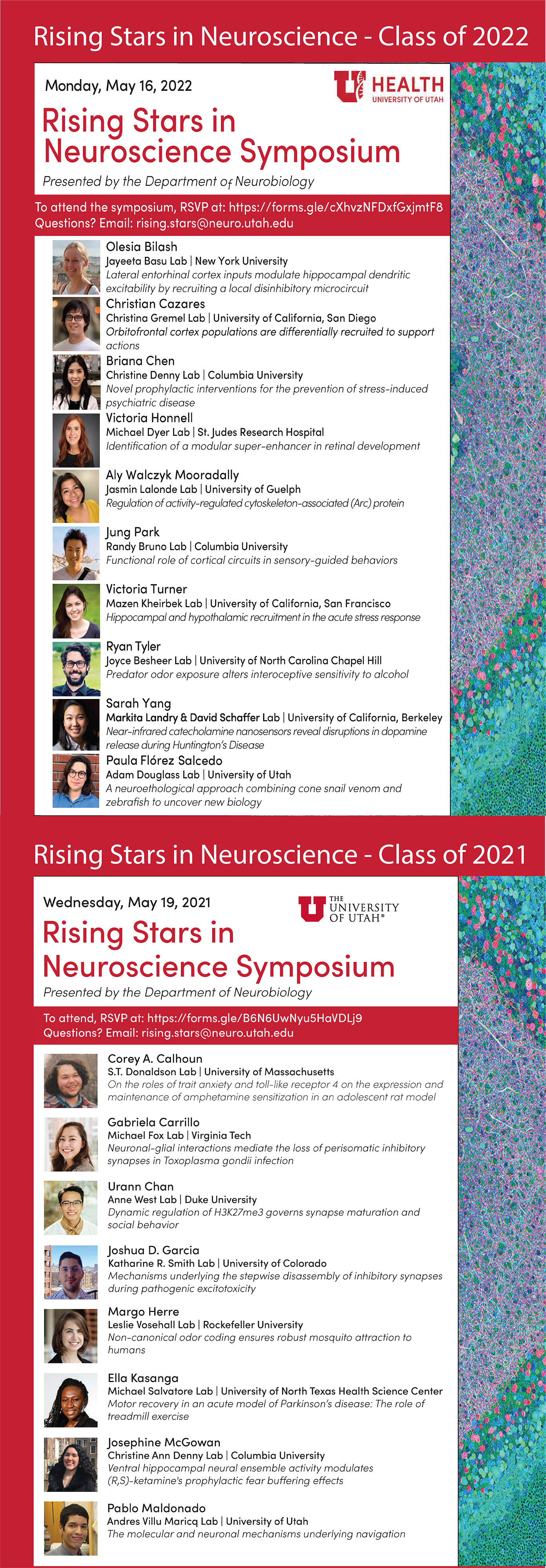 Rising Stars in Neuroscience Previous Classes