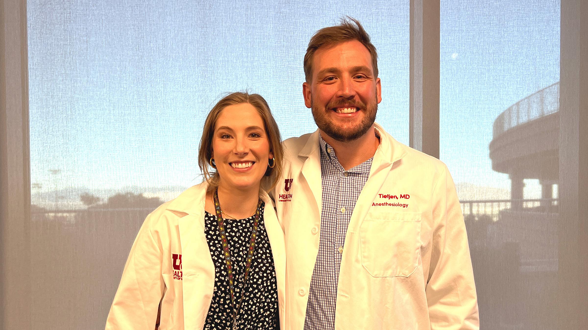Dr. Dixson and Dr. Tietjen after their presentations.