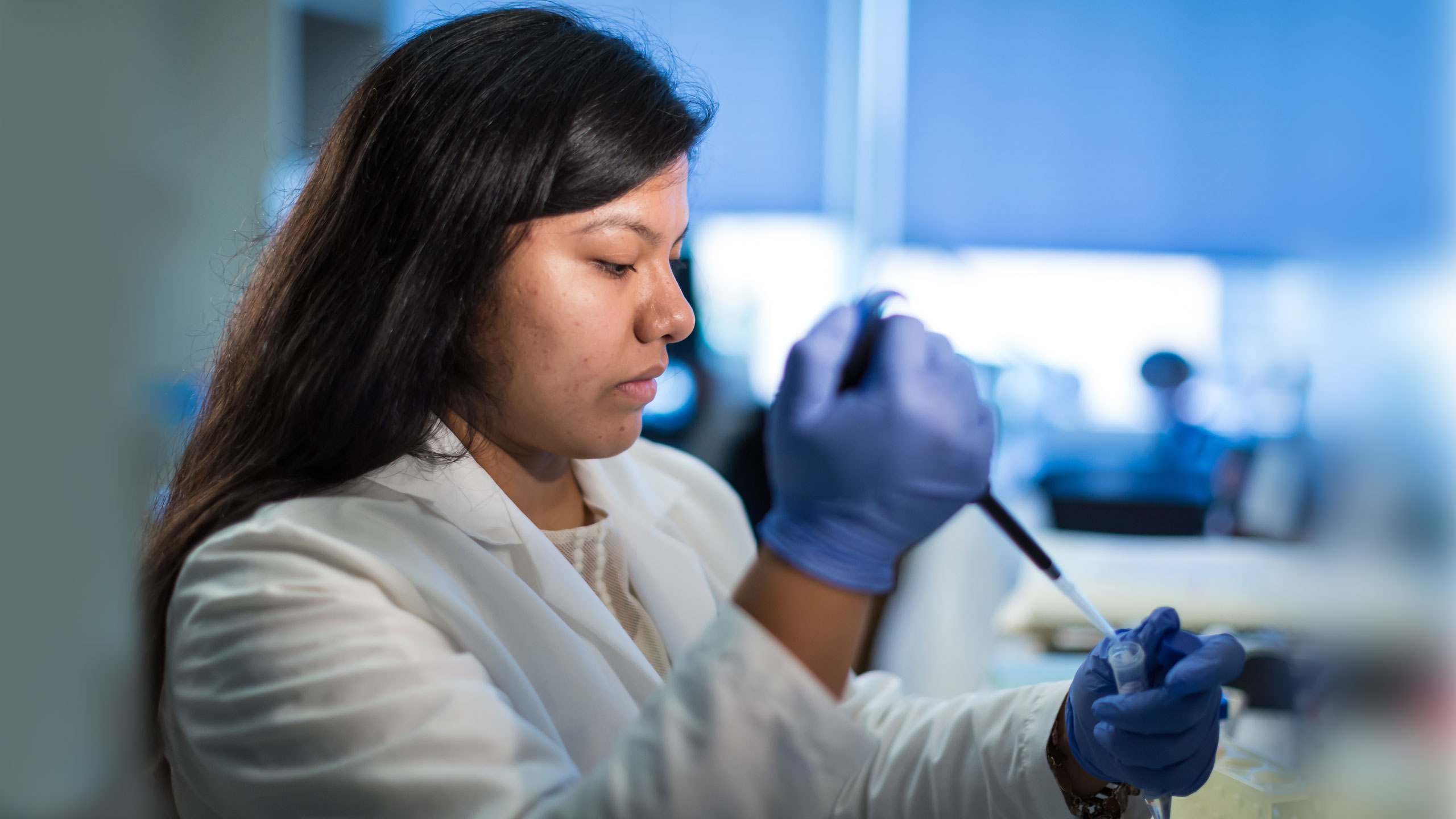 Magnificent doing research in a lab.