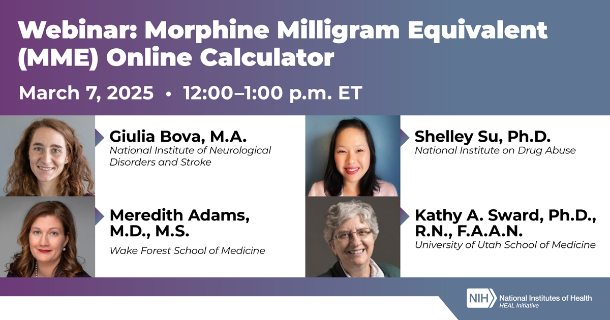 Morphine Milligram Equivalent (MME) Online Calculator Webinar 