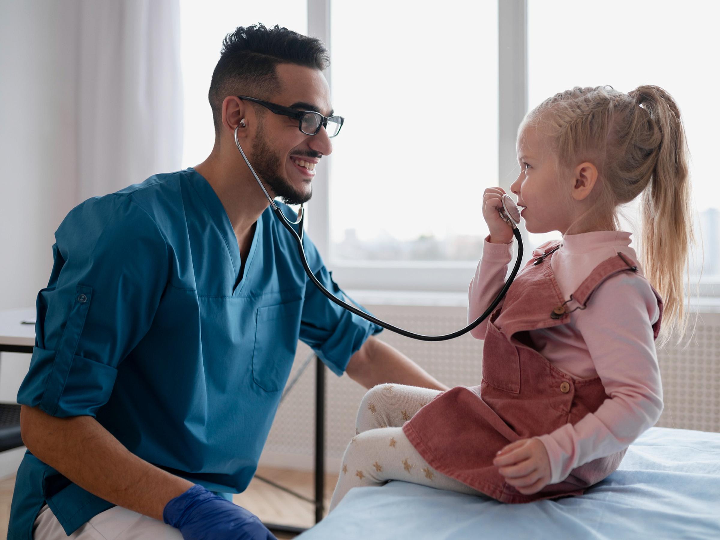 CTO about us little girl holding dr. stethoscope