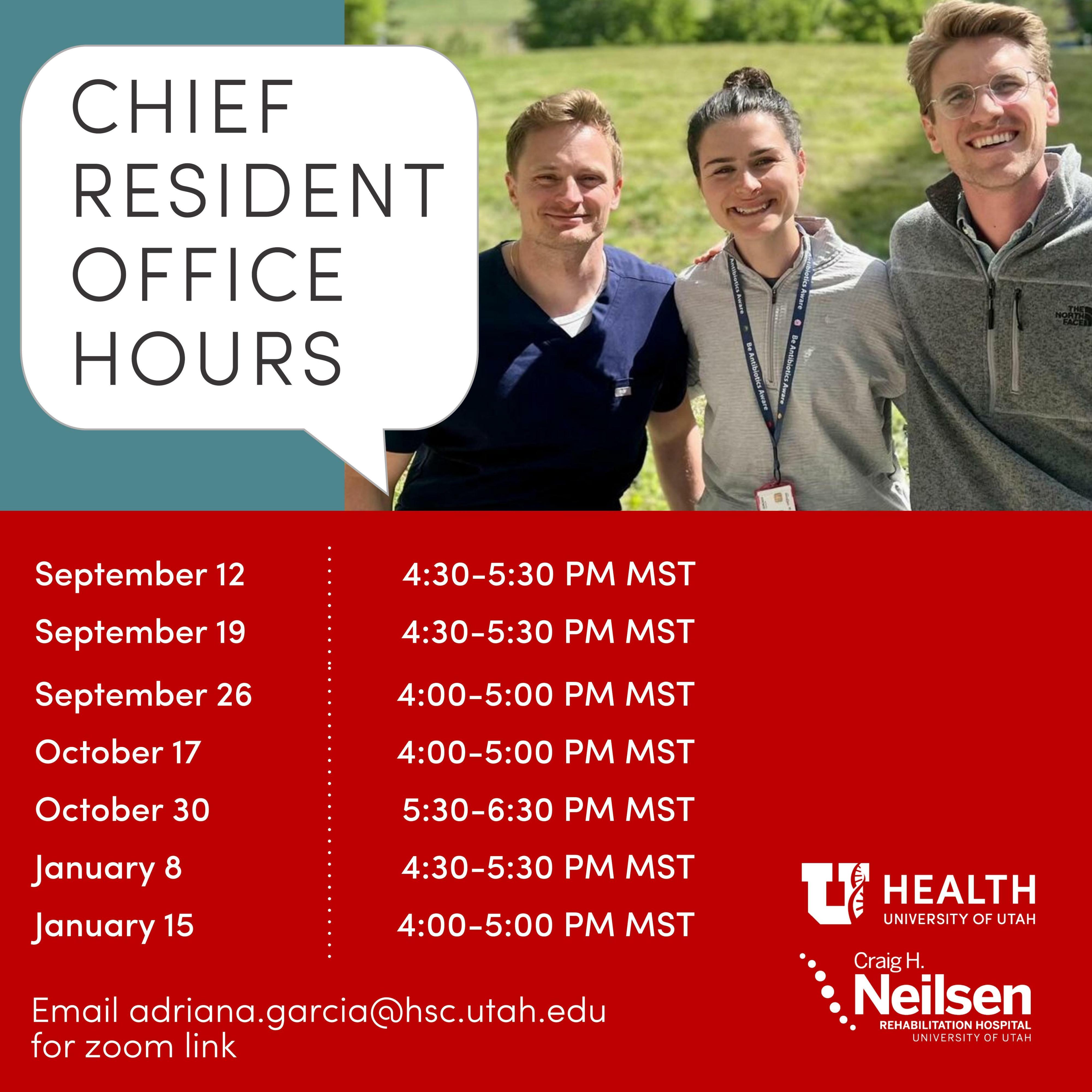 2024-2025 Chief Hours
