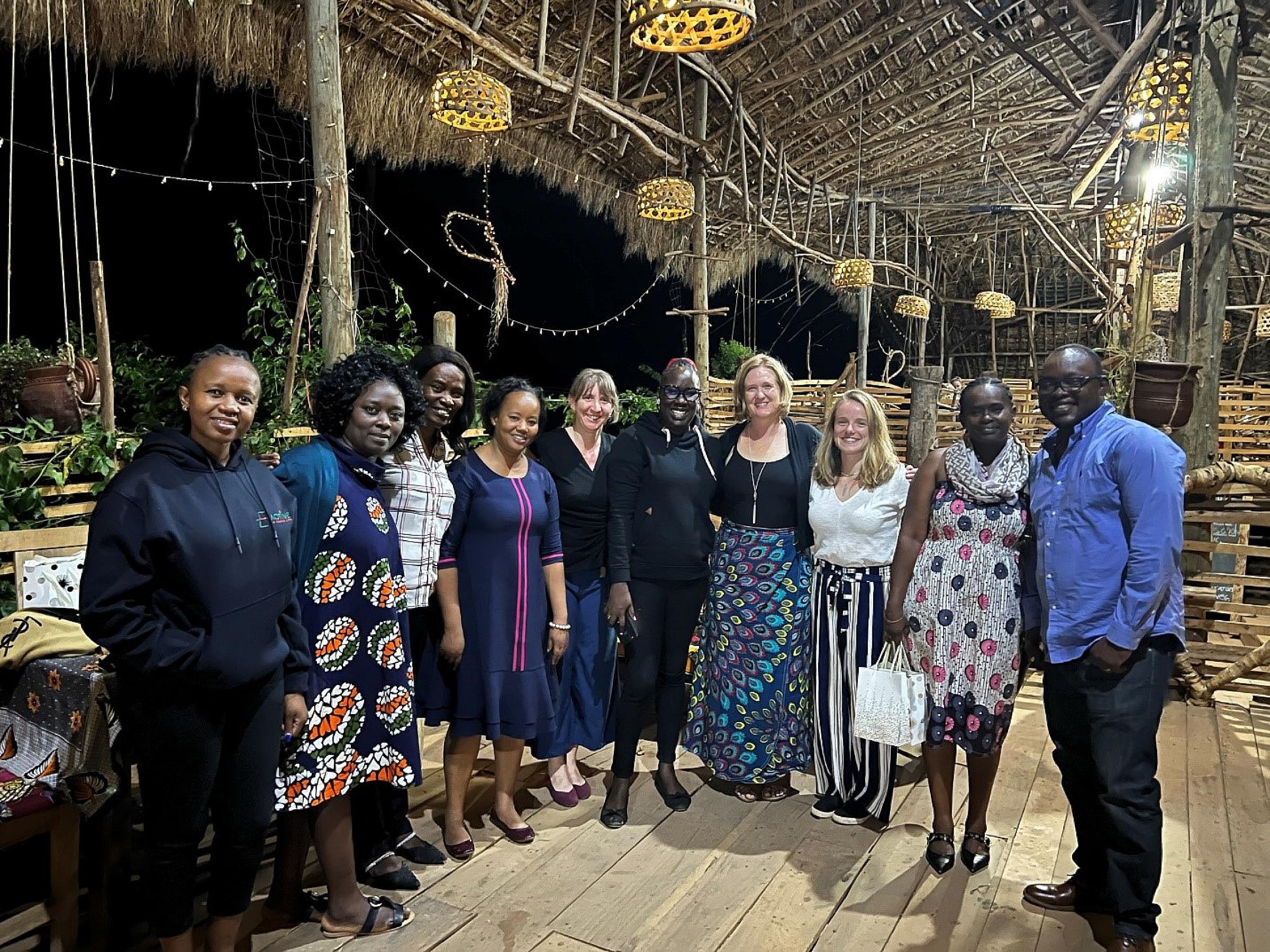 Melissa with her research team in Moshi, Tanzania