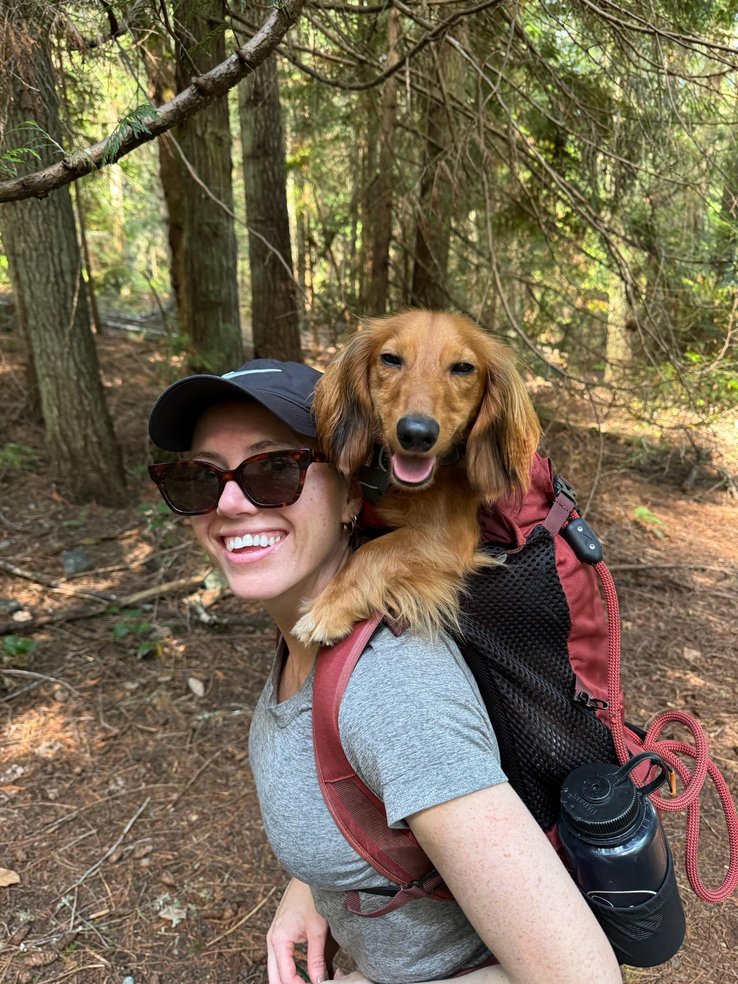  Kayleigh Lawson-Michod hiking with her adorable dog, Marlo.